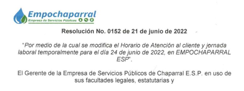 RESOLUCION 24 JUNIO 2022 ATENCION AL PUBLICO